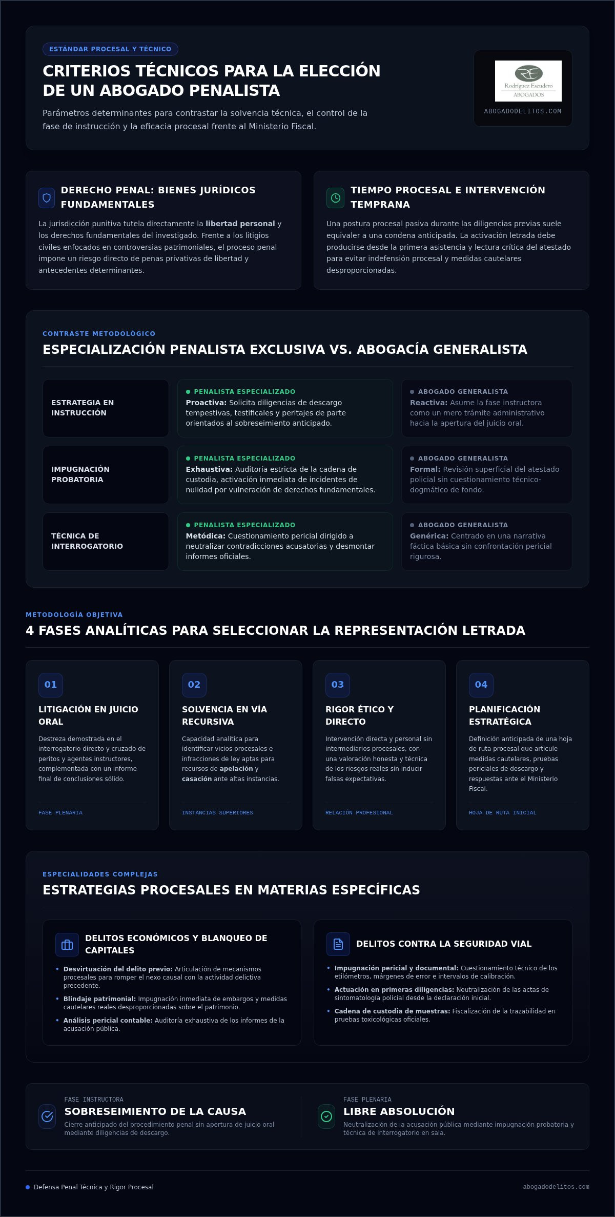 Infografía sobre cómo elegir un abogado penalista especializado